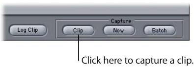APPLE FINAL CUT PRO 5 - To capture a single clip in the Log and Capture window: - 1