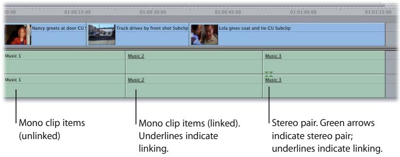 APPLE FINAL CUT PRO 5 - To create a stereo pair: - 1