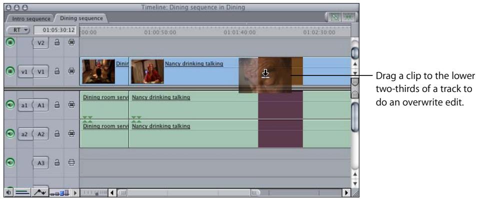 APPLE FINAL CUT PRO 5 - To do an overwrite edit: - 1