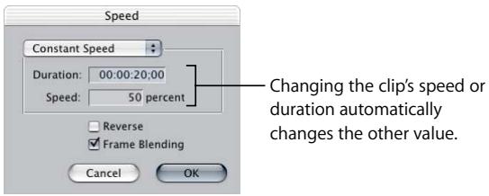 APPLE FINAL CUT PRO 5 - Making Constant Speed Changes - 1