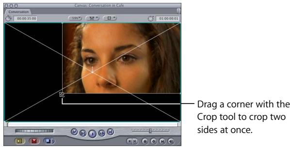 APPLE FINAL CUT PRO 5 - To crop a clip: - 2