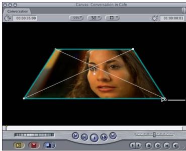 APPLE FINAL CUT PRO 5 - To distort the shape of a clip: - 2