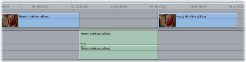 APPLE FINAL CUT PRO 5 - When Linked Clips Are Moved Out of Sync - 4
