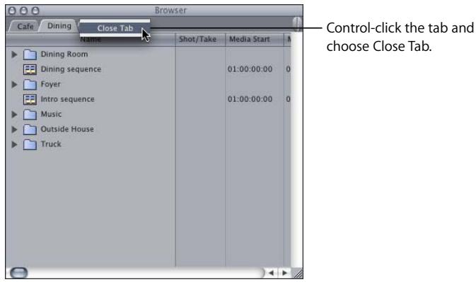APPLE FINAL CUT PRO 5 - To close a project: - 1