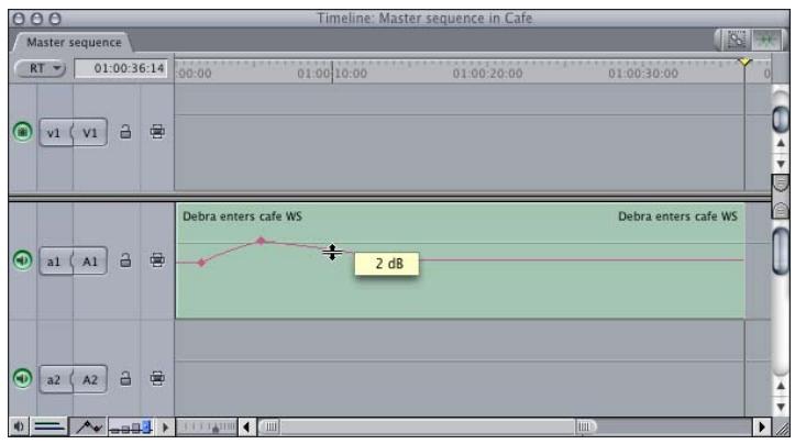 APPLE FINAL CUT PRO 5 - To adjust keyframes in the Timeline: - 2