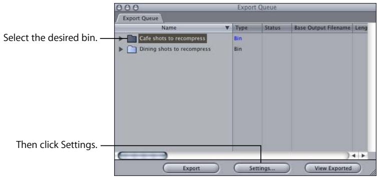 APPLE FINAL CUT PRO 5 - Choosing Export Settings With the Settings Button - 1