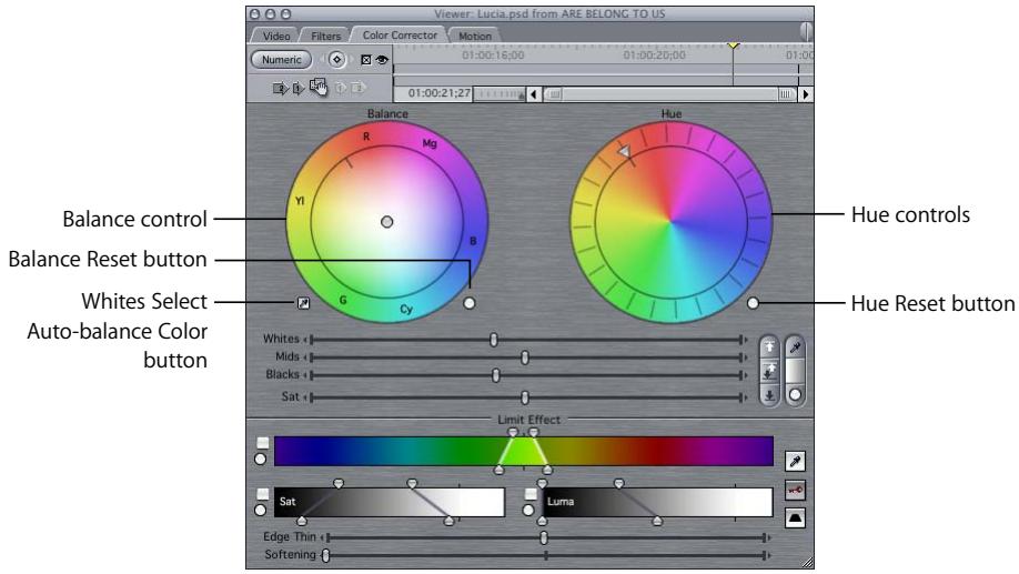 APPLE FINAL CUT PRO 5 - Color Balance Controls in the Color Corrector Filter - 1