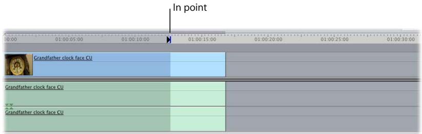APPLE FINAL CUT PRO 5 - Example: Split Edit in the Viewer and a Simple Edit Point in the Canvas - 2