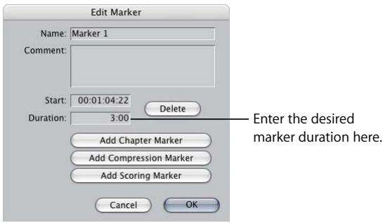 APPLE FINAL CUT PRO 5 - To extend a marker's duration to the playhead's location: - 2