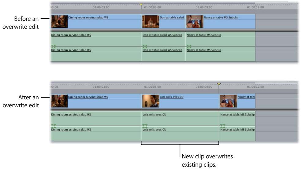 APPLE FINAL CUT PRO 5 - To perform an overwrite edit: - 2