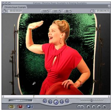 APPLE FINAL CUT PRO 5 - Example: Using the Chroma Keyer Filter - 4