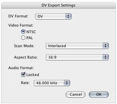APPLE FINAL CUT PRO 5 - To export a DV Stream file: - 2