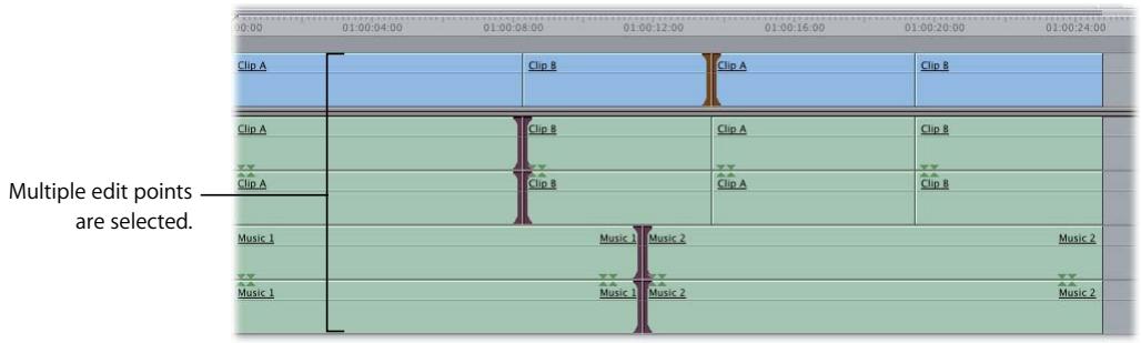 APPLE FINAL CUT PRO 5 - Selecting Multiple Edit Points - 1