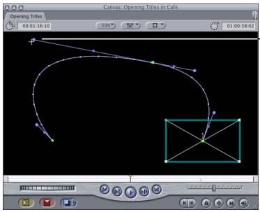 APPLE FINAL CUT PRO 5 - To resize one side of a Bezier curve independently of the other: - 1