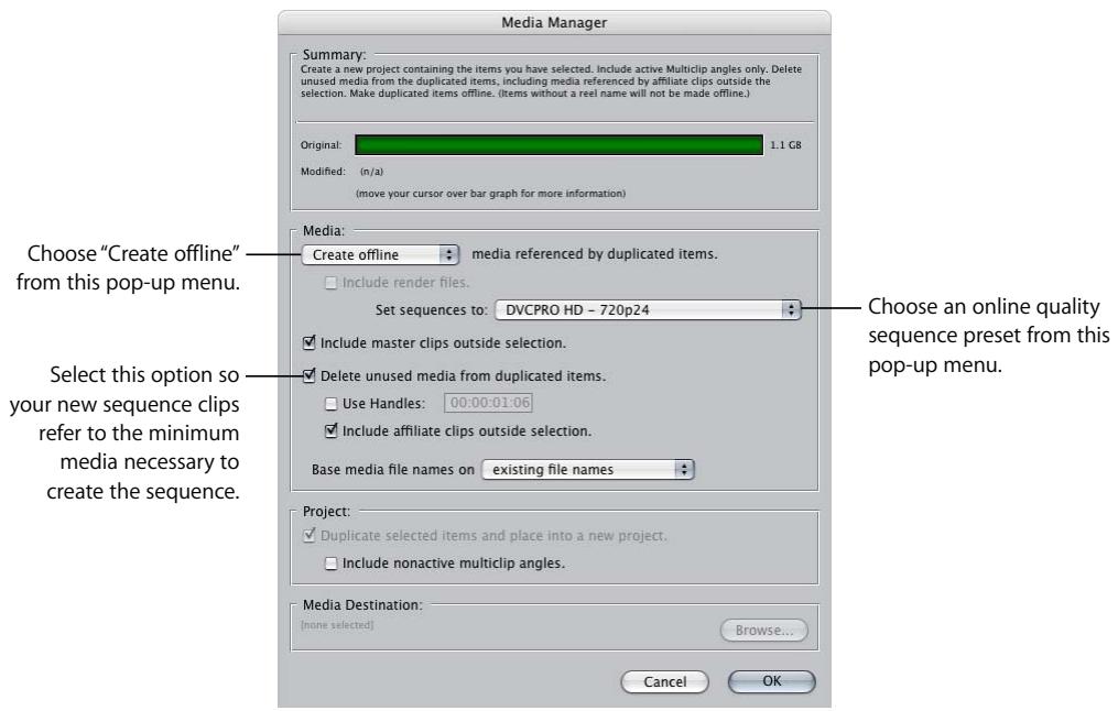 APPLE FINAL CUT PRO 5 - Creating a Sequence for Recapturing Media at Full Resolution - 1