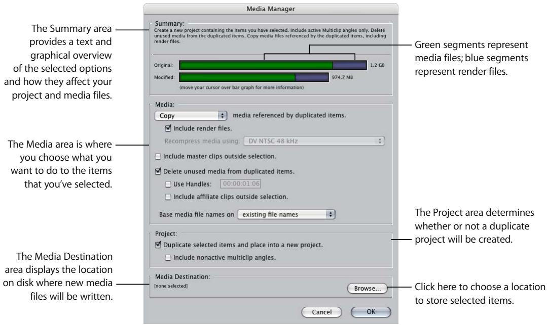 APPLE FINAL CUT PRO 5 - To open the Media Manager: - 1