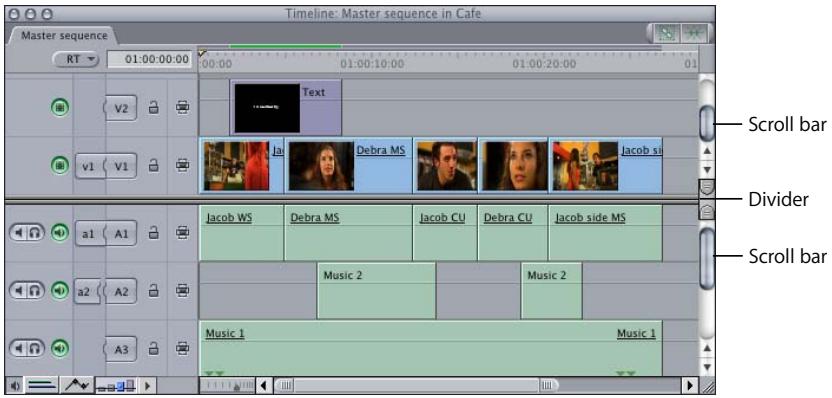 APPLE FINAL CUT PRO 5 - Scrolling Vertically Through Multiple Tracks - 1