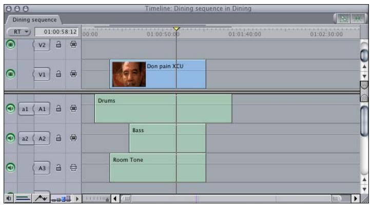 APPLE FINAL CUT PRO 5 - To create a merged clip from two or more clips in the Timeline: - 1