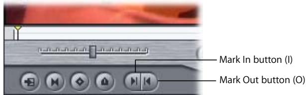 APPLE FINAL CUT PRO 5 - To set an In or Out point for a clip in the Viewer: - 1