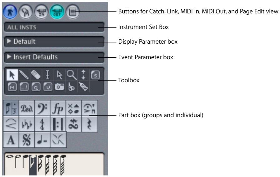 APPLE LOGIC EXPRESS 7 - Along the Left-Hand Side: - 1