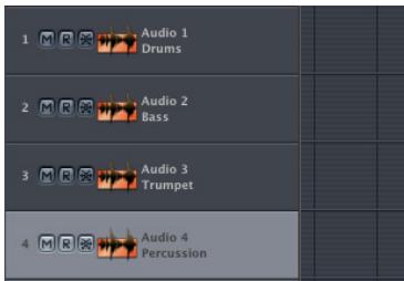APPLE LOGIC EXPRESS 7 - Instrument and Track Name Stacked on Each Other - 1
