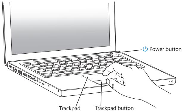 APPLE MACBOOK - Step 3: Press the power (U) button briefly to turn on your MacBook. - 1