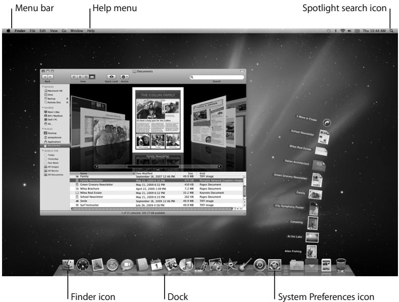 APPLE MACBOOK MB466F-A - Step 5: Customize the Mac OS X desktop and set preferences. - 1