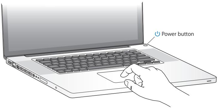 APPLE MACBOOK PRO MC226 - Step 3: Press the power (U) button briefly to turn on your MacBook Pro. - 1