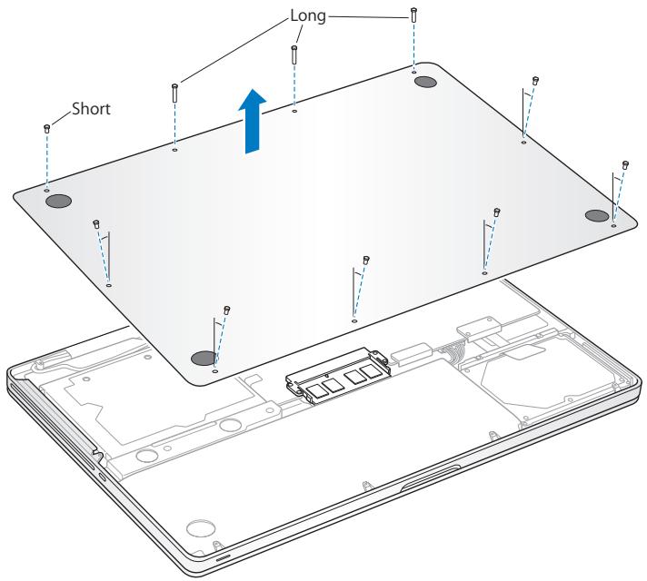 APPLE MACBOOK PRO MC226 - To replace the hard disk drive in your MacBook Pro: - 1