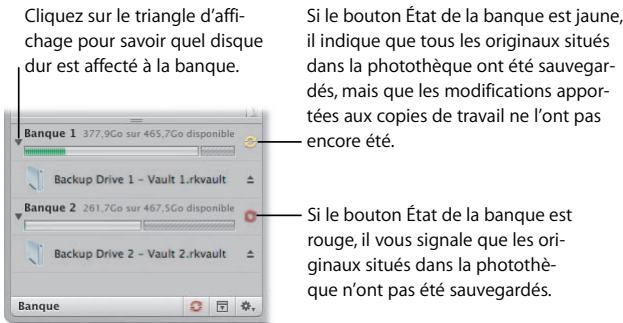 APPLE APERTURE 2 - Pour afficher votre banque dans la sous-fenêtre banque : - 1