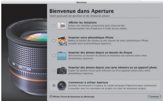 APPLE APERTURE 2 - Pour lancer aperture : - 1
