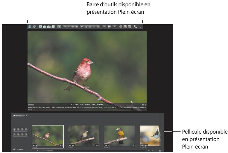 APPLE APERTURE 2 - Ajustement d'images en présentation plein écran - 2