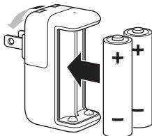 APPLE BATTERY CHARGER - To charge the batteries: - 1