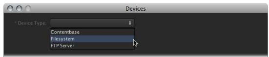 APPLE FINAL CUT SERVER - Ajout d'un périphérique à partir de la fenêtre administration - 3