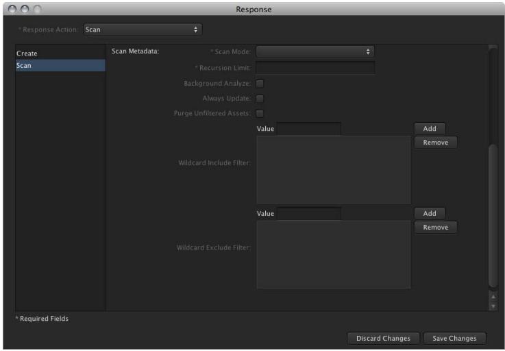 APPLE FINAL CUT SERVER - Pour accéder aux réglages relatifs aux réponses par analyse : - 2