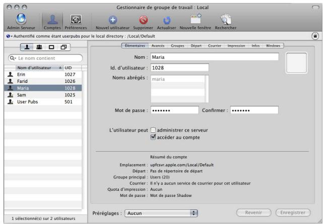 APPLE FINAL CUT SERVER - Réglages de mac OS x server - 1