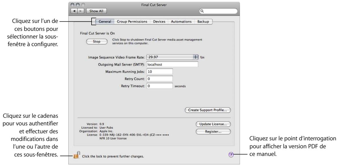 APPLE FINAL CUT SERVER - Introduction aux préférences système de final cut server - 1
