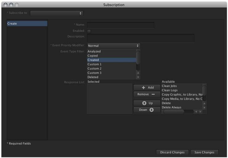 APPLE FINAL CUT SERVER - Sous-fenêtre et fenêtre subscription - 2