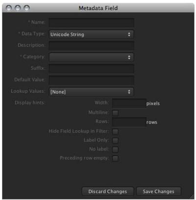 APPLE FINAL CUT SERVER - Ajout ou modification de champs de métadonnées - 1