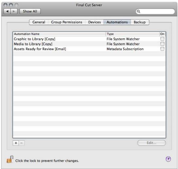 APPLE FINAL CUT SERVER - Création d'automatisations - 1