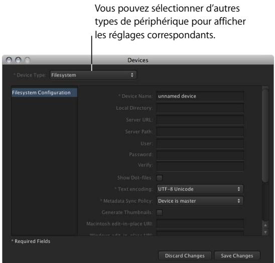 APPLE FINAL CUT SERVER - Ajout d'un périphérique à partir de la fenêtre administration - 4