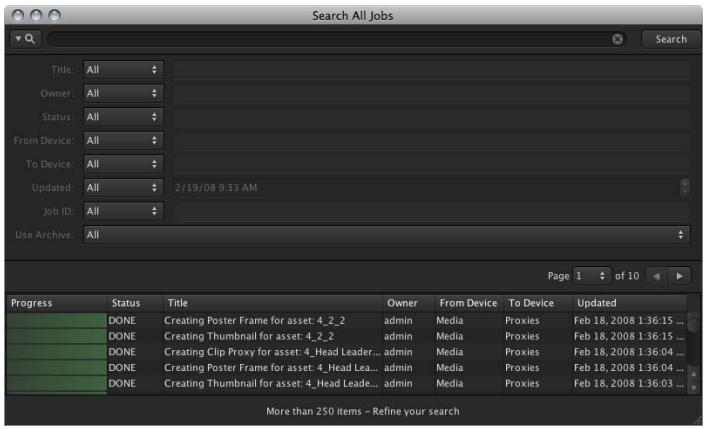 APPLE FINAL CUT SERVER - Recherche de tâches - 1