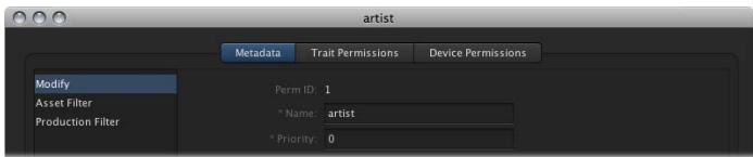 APPLE FINAL CUT SERVER - Pour modifier un ensemble d'autorisations : - 1