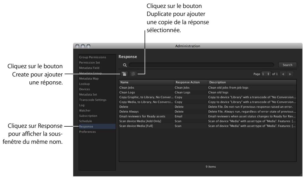 APPLE FINAL CUT SERVER - Sous-fenêtre et fenêtre response - 1