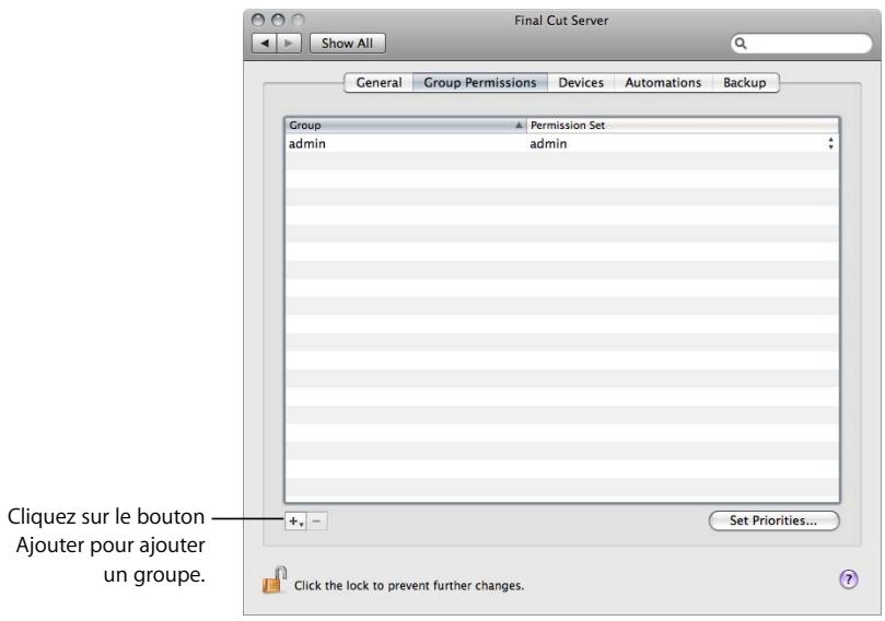 APPLE FINAL CUT SERVER - Ajout de groupes à final cut server - 1