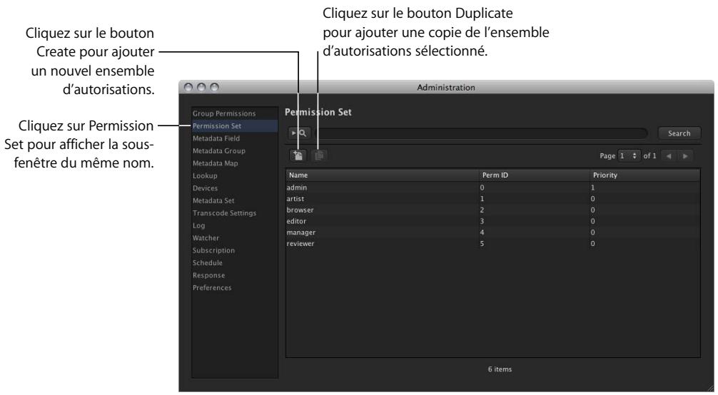 APPLE FINAL CUT SERVER - Utilisation d'ensembles d'autorisations - 1
