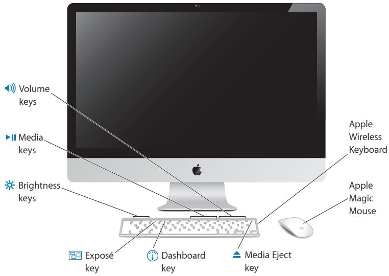 APPLE IMAC 21 INCH - Features of the Apple Wireless Keyboard and Magic Mouse - 1