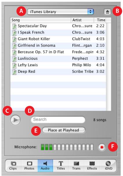 APPLE IMOVIE - Audio Pane - 1
