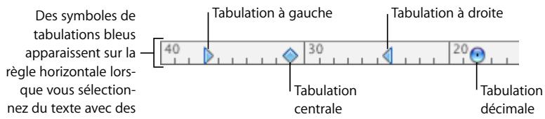 APPLE KEYNOTE - Définition de taquets de tabulation afin d'aligner le texte - 1