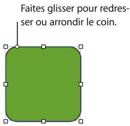 APPLE KEYNOTE - Modification d'un rectangle aux coins arrondis - 1